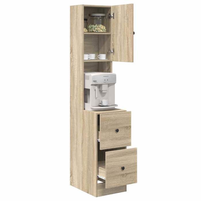Printemps 2026 SoldesBeige Armoire Bas de Restaurant/Meuble colonne - Armoire de cuisine Beige 35x50x180 cm Bois dingénierie 2_39