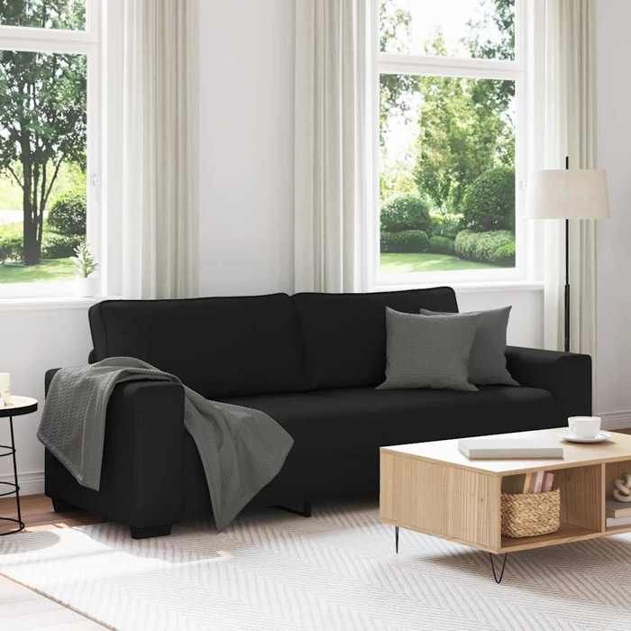 NEW 2026 Canapé moderne - Design ergonomique - pour salon - à 3 places noir 220x77x82 cm tissu L2660