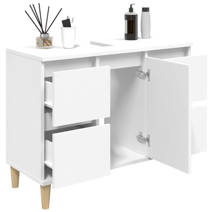 Cabinet/Armoire dévier - NGM - Elégant Design - blanc 80x33x60 cm bois dingénierie 20879347919