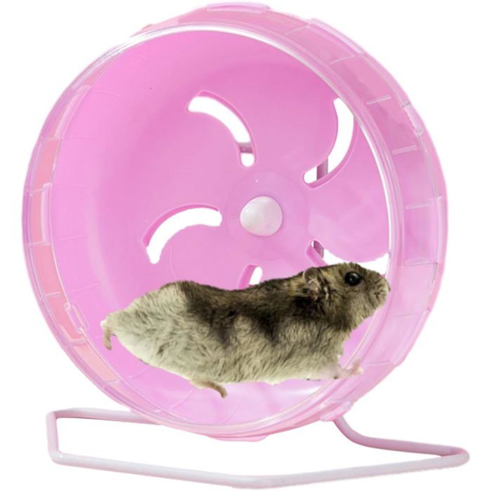 1 Roue pour hamster Silencieuse 389 dB Support réglable PVC antidérapant pour nains et ours dorés .