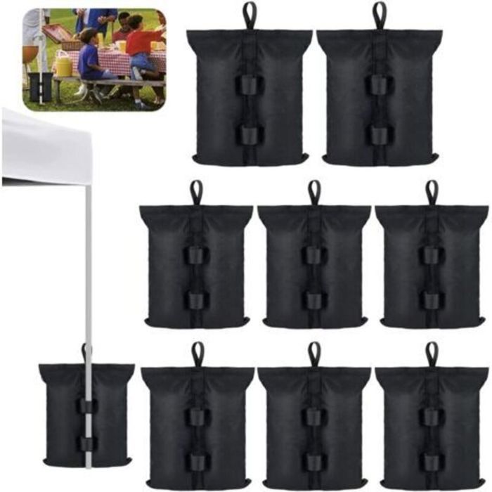 Poids pour Tonnelle - LON® - Sac de Lestage Double Poche - 40x45 cm - Résistant UV Pluie Neige Vent
