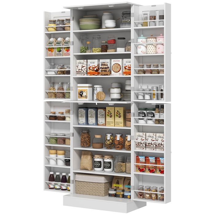 LIA Armoire cuisine buffet 60x35x166cm blanc