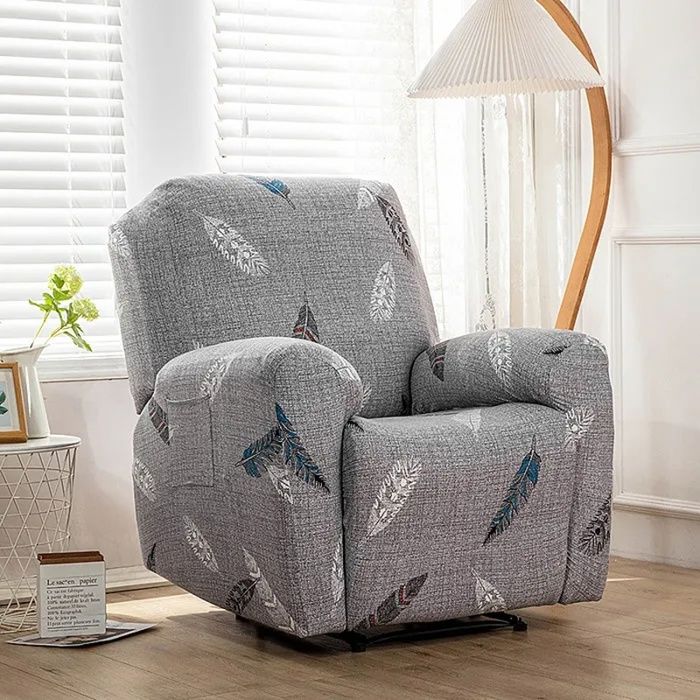 Housse fauteuil relax inclinable - - Chivas imprimée - Extensible - Antidérapante - Poche rangement