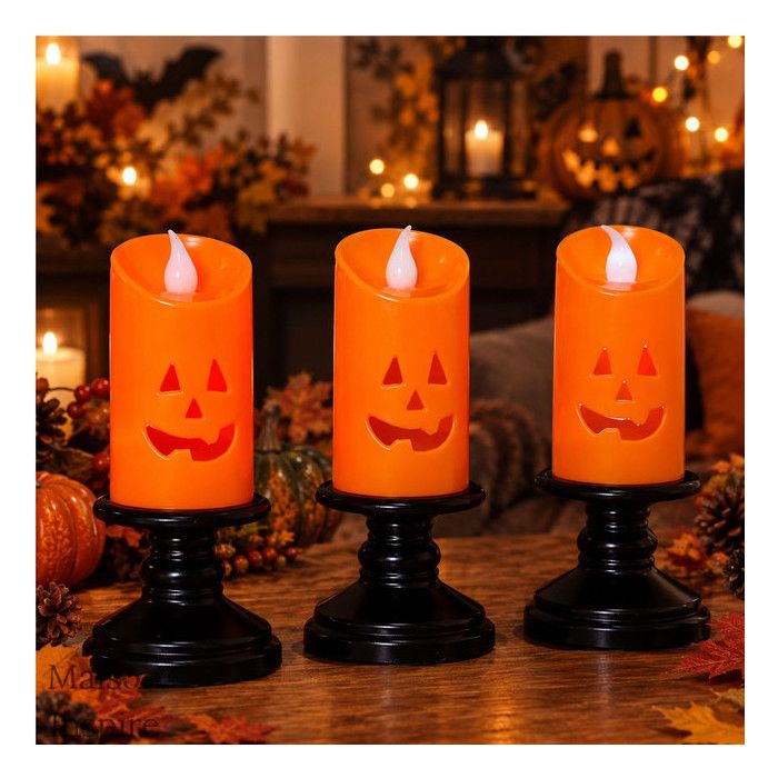 Lampe LED Halloween fantôme déco lumineuse pour fête maison et table