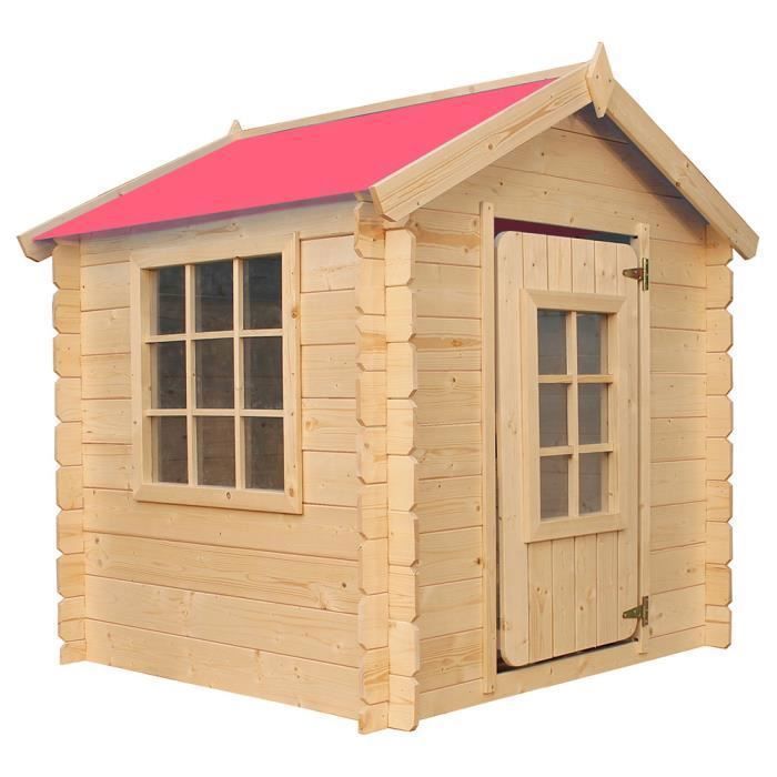Cabane en Bois pour enfant TIMBELA - 113x111 cm - Ep. 13 mm - Pin / épicéa - M570R-1