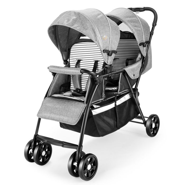 Poussette Double Compacte Côte à Côte  Pour Jumeaux dès la Naissance,  Pliage Ultra-Compact - Cdiscount Puériculture & Eveil bébé