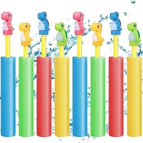 Pistolet à Eau Dinosaure Vert - Portée 7 M, Capacité 150 Ml, Sûr Pour Enfants, Idéal été, Plage, Piscine, Fête Aquatique
