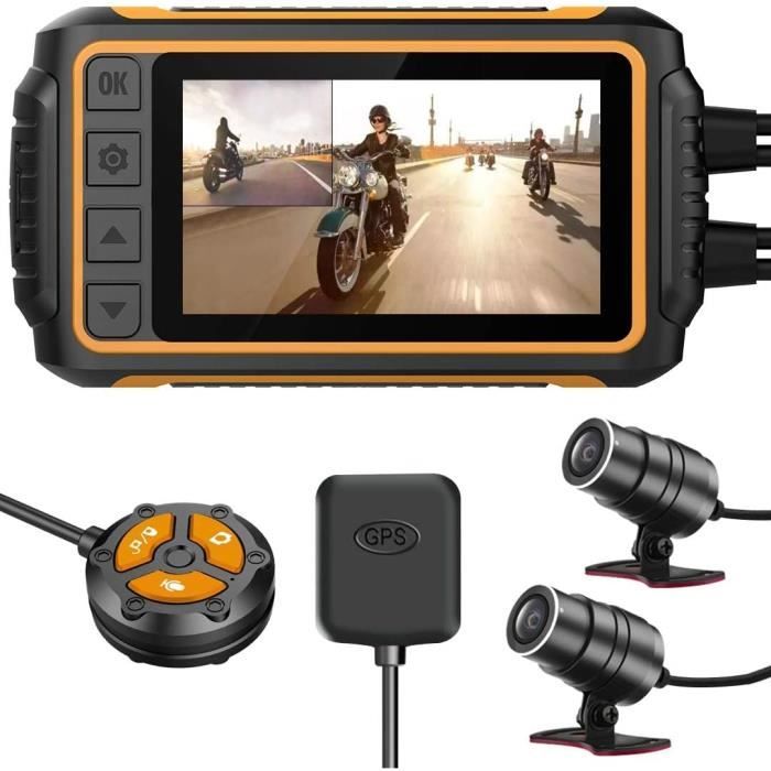 Caméra De Bord - Ydi Camera Moto Embarquée Dashcam Étanche Écran 3 Pouces Fhd 1080p Grand Angle Avant Arrière 150° Wi-fi Gps T