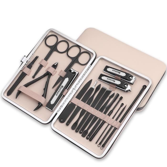 Kit Manucure Pédicure 18 Pièces Professionnel - Acier, Fabriqué En Allemagne, Neuf
