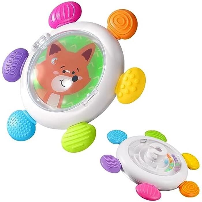 Jouets Spinner à Ventouse Jouets Sensoriels Tournants Jouets de Bain pour Bébé Éducation Précoce Gyroscope Fidget Spinning Jouets