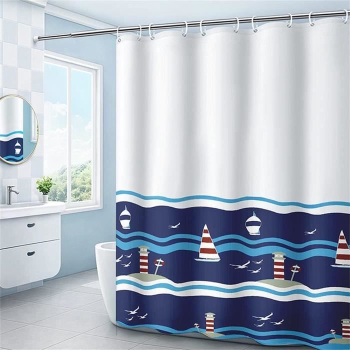 Rideau De Douche, 80 X 180 Cm, Rideaux Douche En Tissu AntiMoisissure