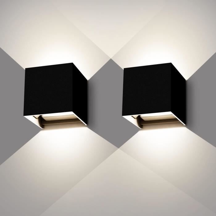 Applique Murale LED 30W Réglable - IP65 étanche, 4000K Blanc Naturel, Pour Intérieur Et Extérieur, Couleur Anthracite