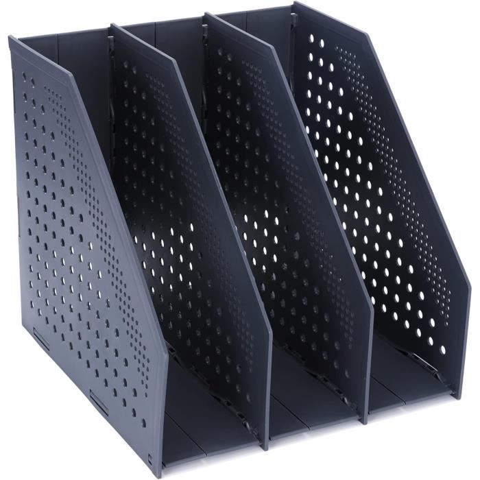 Neateam Panier Porte-Revue Pliable Toile & Carton – Rangement Magazines Livres Jouets Bureau Salon – Design Élégant