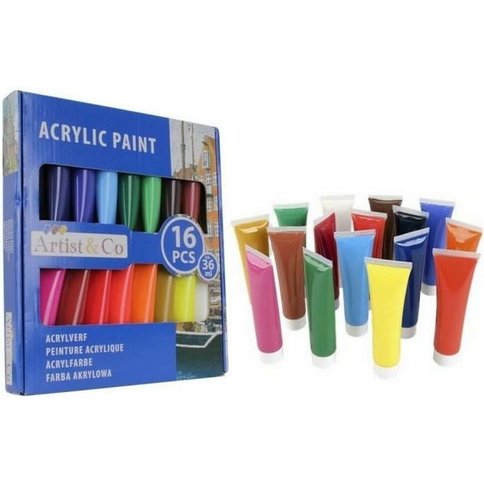 Coffret Peinture Acrylique 16 Tubes De 36ml Cdiscount Beaux Arts Et Loisirs Creatifs