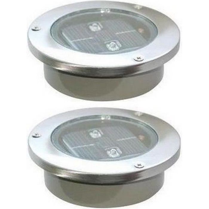2 LAMPE SOLAIRE SPOT RECHARGEABLE SANS FIL PLANTER ENCASTRER ENTERRER JARDIN