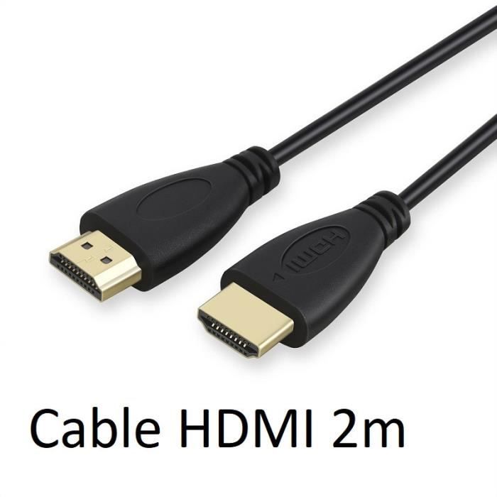 Cable HDMI Male 2m pour PC MICROSOFT Console Gold 3D FULL HD 4K Television  Ecran 1080p Rallonge - Cdiscount Informatique