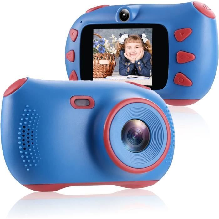 Appareil Photo Numérique Enfant 1080P Rechargeable - Écran 2 Pouces, Zoom 8x, Carte SD 32G Incluse - Cadeau Fille Garçon 3-10 Ans