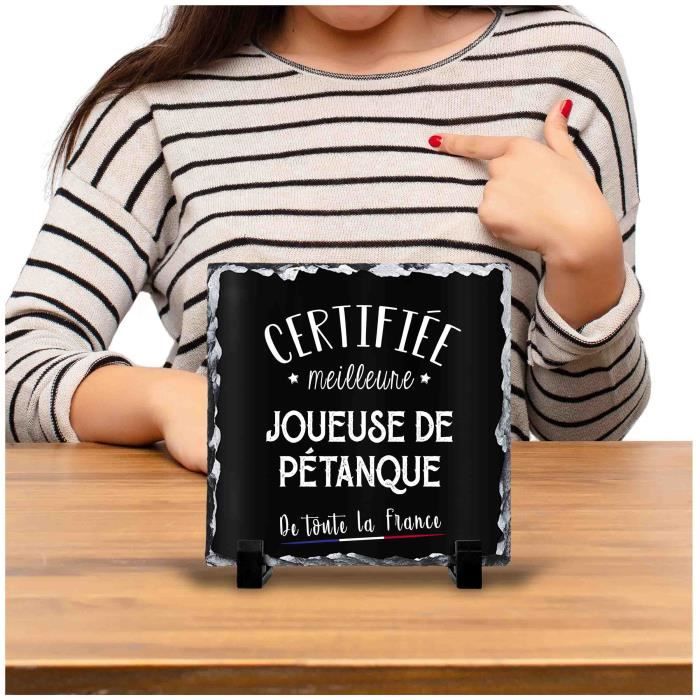 Cadre joueuse de pétanque certifiée meilleure dans toute la france noir Idée Bureau Cadeau