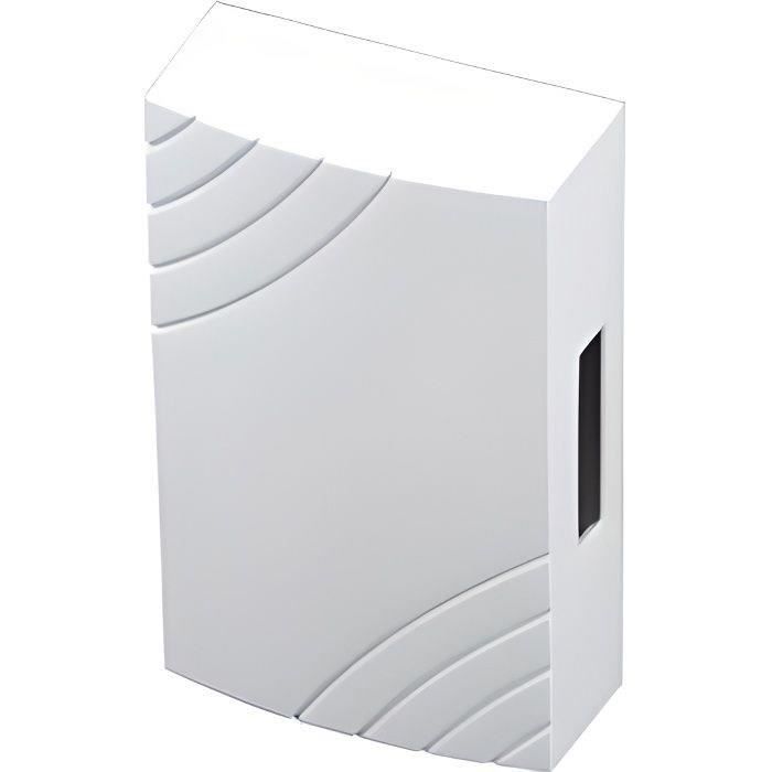 Bouton d'appel IP44 36 sonneries Extel Carillon 061007 Blanc Mobile à fixer au mur Garantie 2 ans 