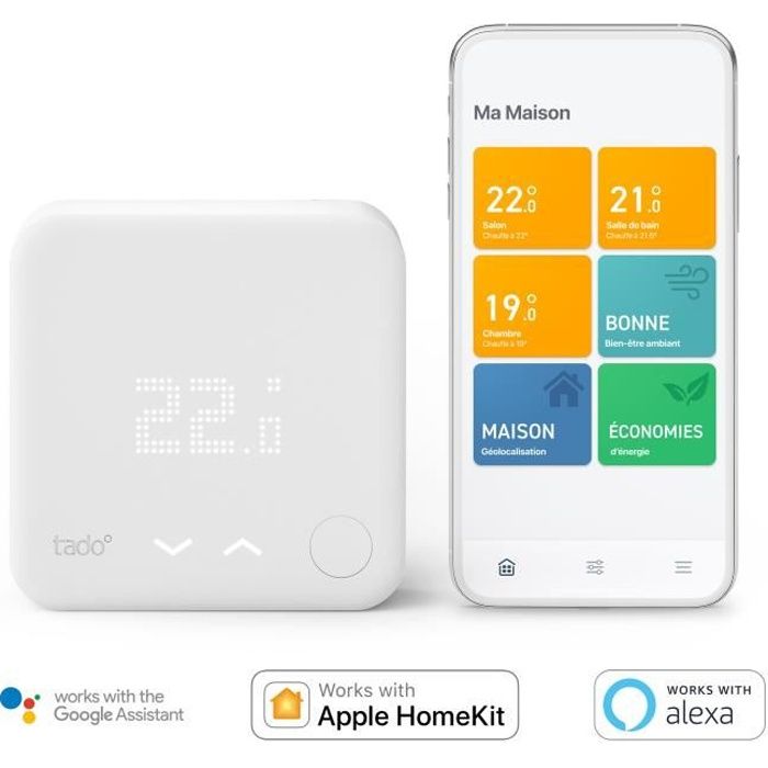 Thermostat Connecté et Intelligent Filaire - tado° - Kit de démarrage V3+