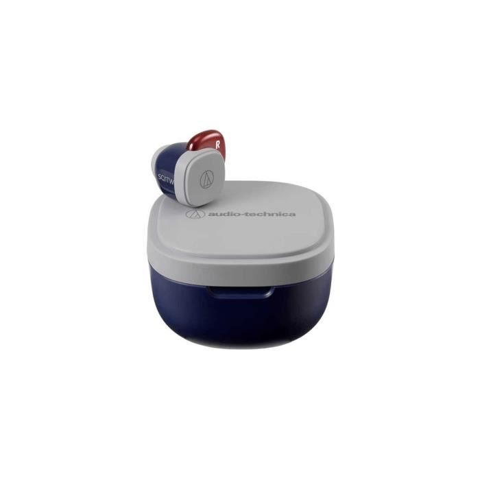 Écouteurs True Wireless Audio-Technica ATH-SQ1TW Navy Red - Bluetooth 5.0 - Autonomie longue - Confort supérieur
