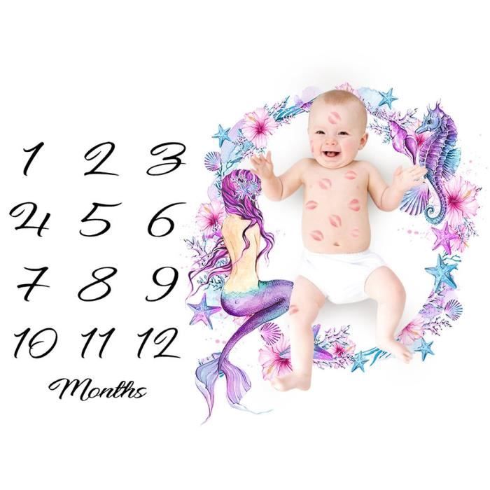 Tukistore Nouveau Nee Couverture De Props De Photographie Milestone Couverture Pour Nouveau Ne Couverture Bebe Mensuel Couvertur Cdiscount Puericulture Eveil Bebe