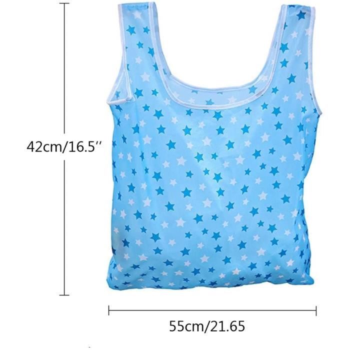 HTTDSLF 4 Pièces Sacs De Courses Réutilisables, Sacs Grocery Pliable, Sacs Shopping, Reusable Shopping Bag Pour Un Usage Quotidien Voyage, Multicolore, Large