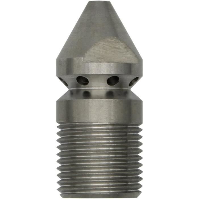 Buse De Nettoyage Haute Pression Pour égouts - Acier Inoxydable, Filetage 1/2", 3 Jets Avant, 6 Jets Arrière - 7