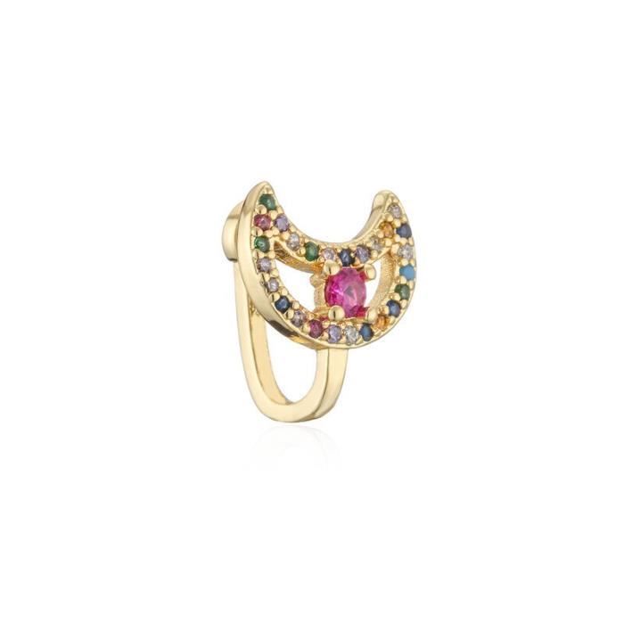 Boucles D'oreilles à Clips Vintage Avec Brillants - Couleur Argenté - Occasion En état Neuf