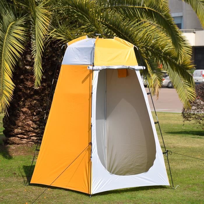 Matériel de camping,Tente de bain pour Camping en plein air, chasse, étanche, abri de toilette, auvent Anti-UV - Orange[B527]
