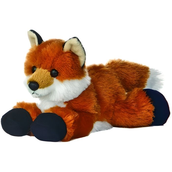 Peluche renard - AURORA - 20 cm - Peluche douce - Jouet enfant - Dès 3 ans - Mixte - Usage intérieur - Couleur noire Peluche renard - AURORA - 20 cm - Peluche douce - Jouet enfant - Dès 3 ans - Mixte - Usage intérieur - Couleur noire