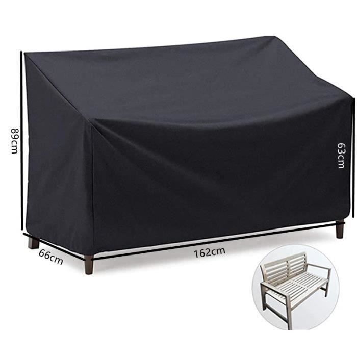 Housse De Salon De Jardin, Banc D'extérieur 210D Tissu Oxford Housse Imperméable Et Anti