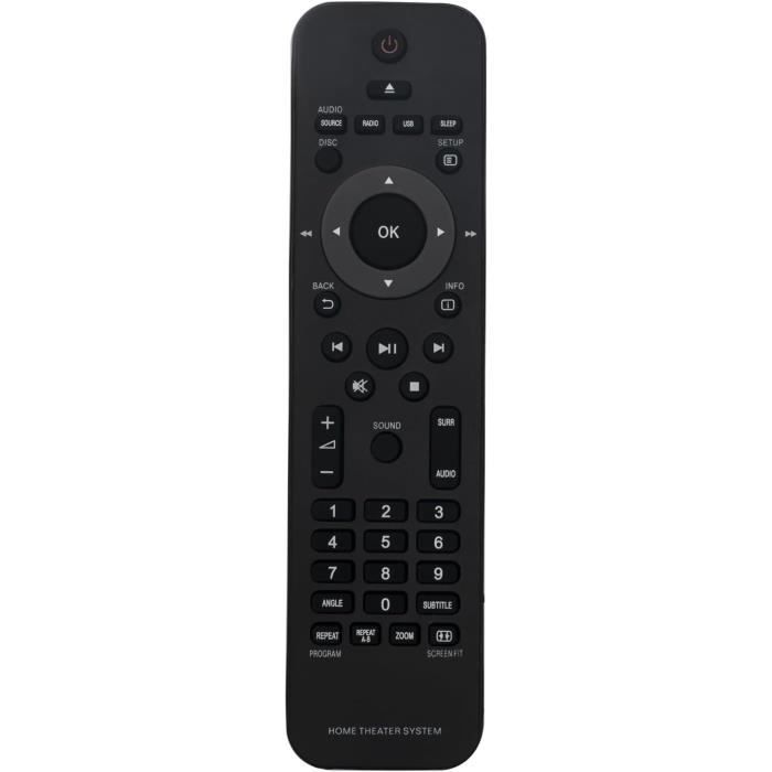 Remplacement de la télécommande Convient pour Philips Home Theater Mur d'écho HTS3539/12 HTS3539/51 HTS3540/12 HTS5520/12 HTS2500/05 HTS2500/12 HTS2501/12 HTD3200/12 HTD3200 HTS2200 HTS2200/93