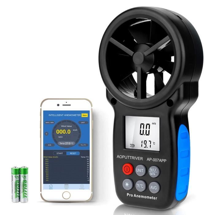 Anémomètre Numérique Portable, INFURIDER YF818 Anémomètre