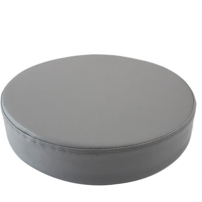 Housse De Tabouret Rond 25cm Gris Respirante - Coussin Doux Pour Chaise Et Meubles De Maison