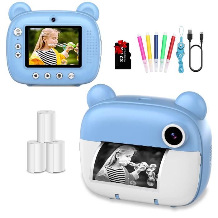 Appareil Photo Enfants à Impression Instantanée avec Papier Thermique pour 300 photos,24 M