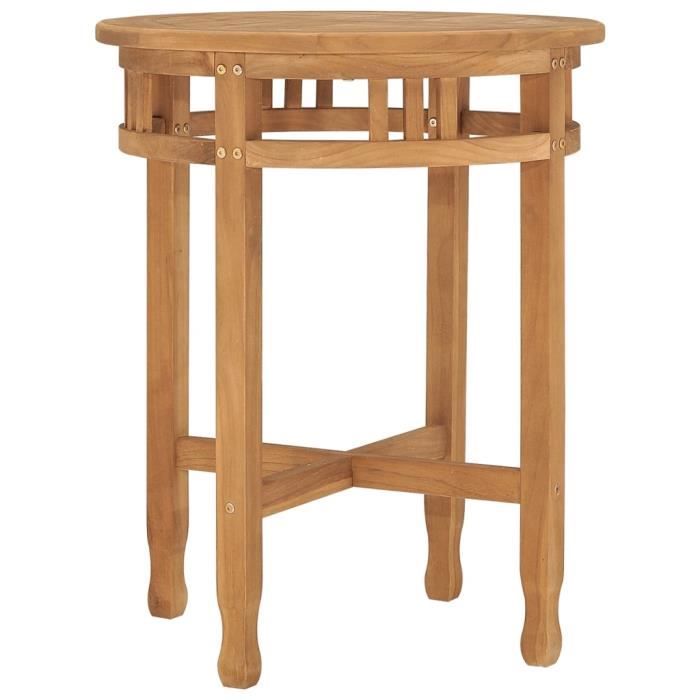 mange-debout - table de bar - table haute - table de bistro ø60x60 cm bois de teck solide - yw tech dio7380739974456