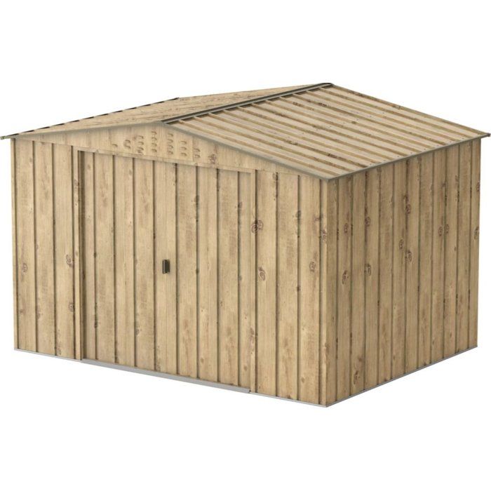 Abri de jardin en métal imitation bois DURAMAX 775m² + kit dancrage Epaisseur 033 mm - vue 2