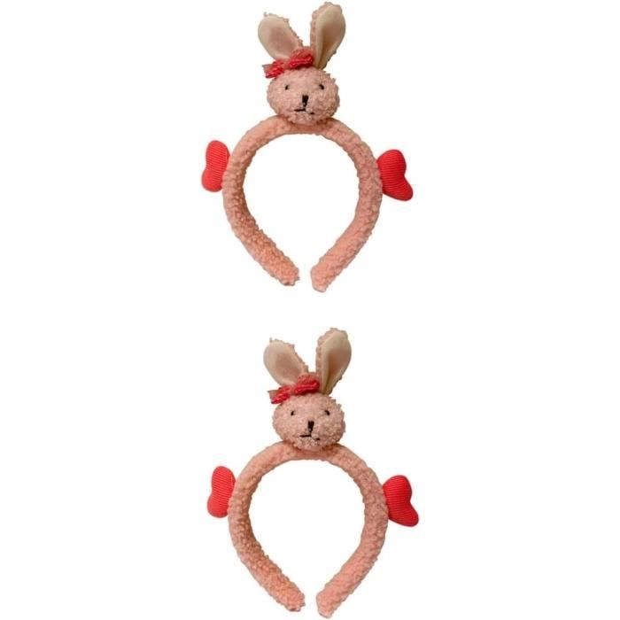 Bandeaux Cheveux Animaux Mignons – Lot De 2 | Laine Douce, Design Cartoon | Accessoire Photo, Fête, Déguisement