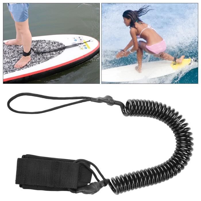 POU Stand Up Paddle Board 6mm Coiled Spring Leg Foot Rope Surf Leash
