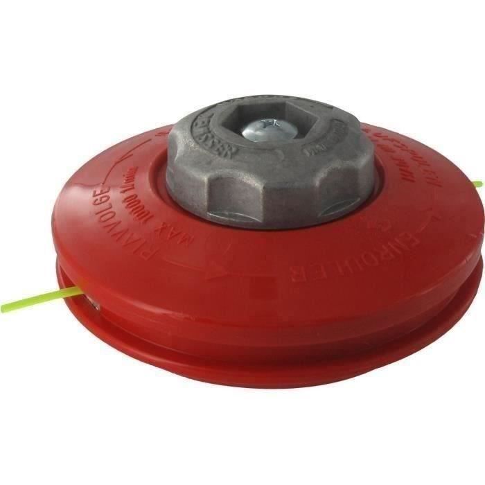 Tête pro 2 fils nylon à bouton métal TECOMEC avec adaptateur M7 X 1,00 MG à déroulement manuel