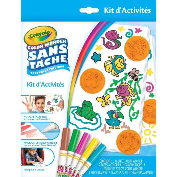 Crayola Autocollant /& Livre De Coloriage Avec Réutilisable Stickers /& Crayola Crayons