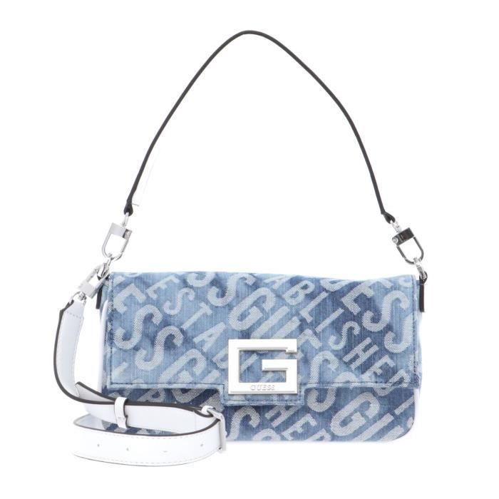 GUESS Brightside Shoulder Bag Denim Guess [120709] sac a main Achat