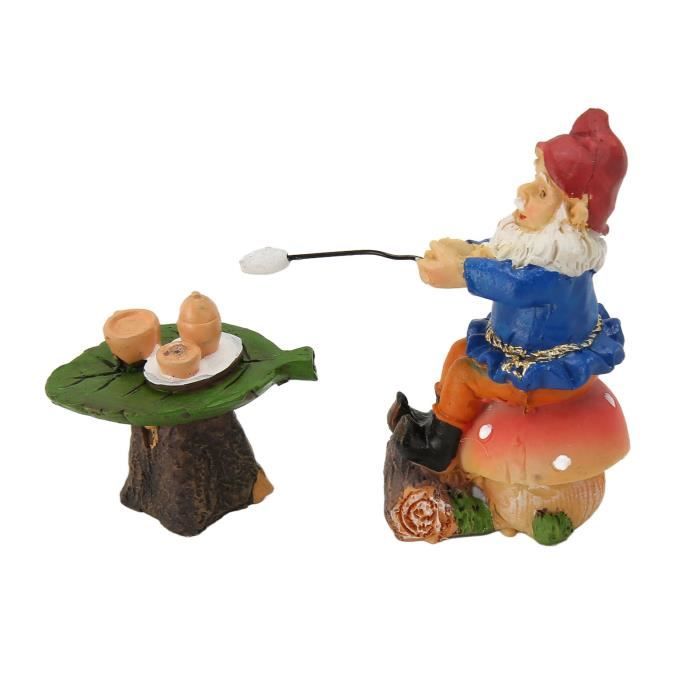 Lot De 6 Nains De Jardin Miniatures Buveurs - Figurines Résine Pour Décoration Extérieur/Intérieur - Amusant Et Coloré