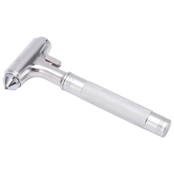 2 Brise-vitre + Coupe-ceinture 2 En 1 - Marteau De Sécurité Avec Sifflet - Alliage Aluminium