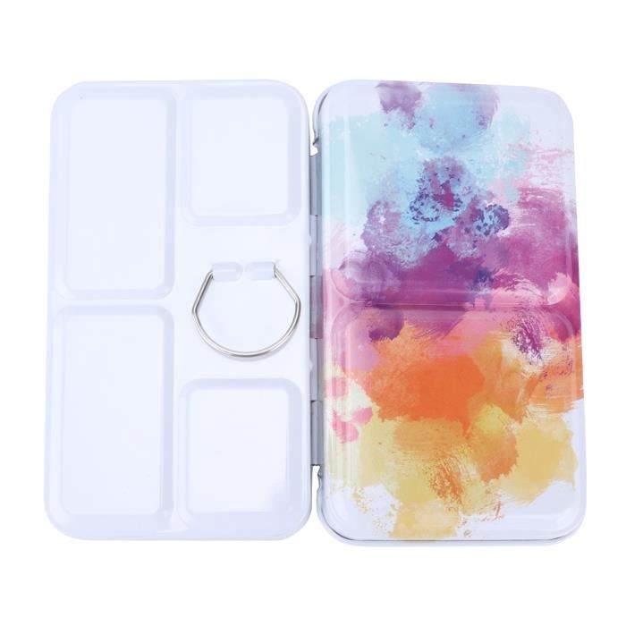 Boîte à Pigments Aquarelle 24 Compartiments – Avec Couvercle, Portable, Pour Artistes