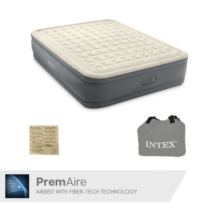 Matelas gonflable PremAire II Fiber Tech 2 places - Intex Matelas gonflable PremAire II Fiber Tech 2 places - Intex