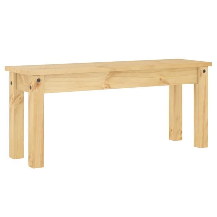 Banc - KEEN SO - Panama - Bois massif de pin - 105x30x45 cm - Charge max 220 kg