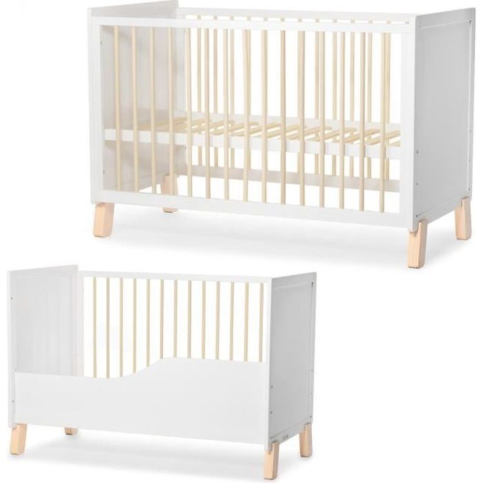 Lit bébé multifonction NICO - KINDERKRAFT - évolutif - 3 niveaux de hauteur - blanc Lit bébé multifonction NICO - KINDERKRAFT - évolutif - 3 niveaux de hauteur - blanc