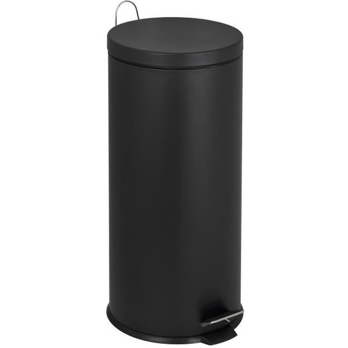 Poubelle de Cuisine, 30L, Poubelle en Acier avec Pédale, Couvercle